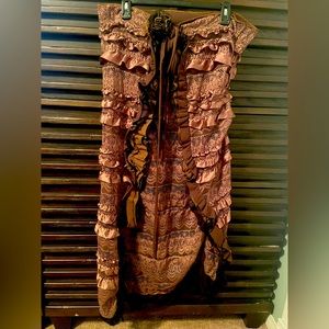 Beautiful hand made, vintage, silk and lace, wrap skirt